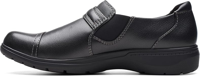 Amazon.com | Clarks Black's Carleigh Pearl Loafer, Black Leather